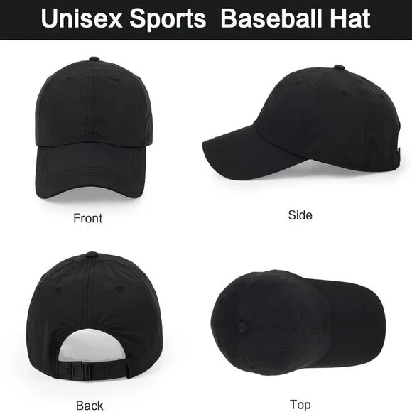 Unisex Waterproof Running Hat Lightweight Sun Protection Baseball Cap for Outdoo - Picture 3 of 7